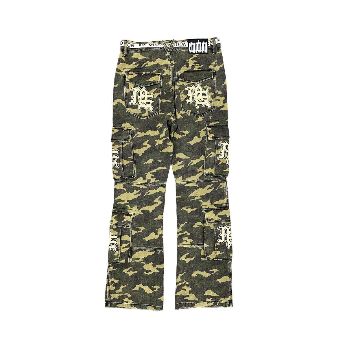 Mixed Emotions 'ME' Camo Cargo Pants