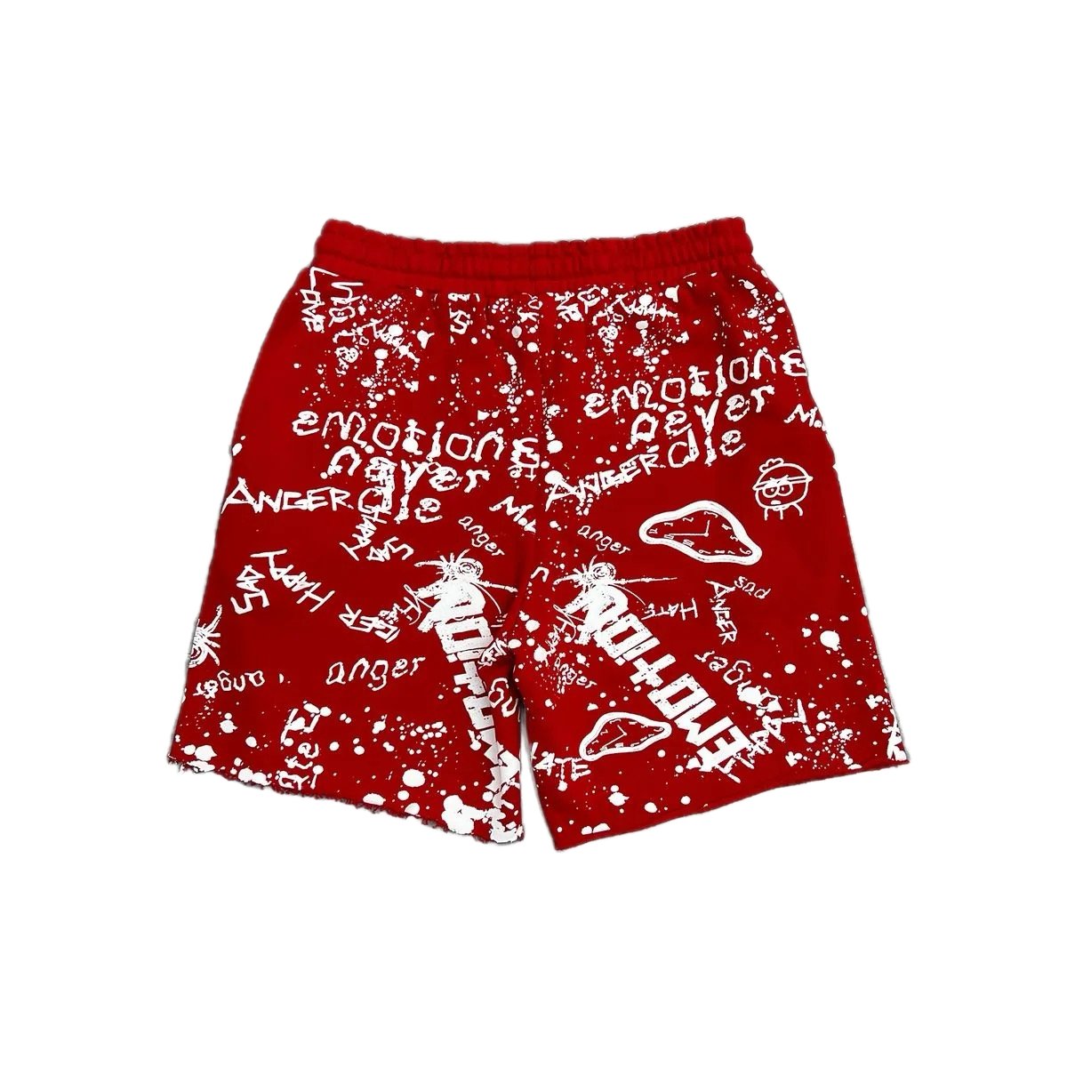 Red 'Graffiti' shorts