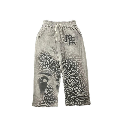Mixed Emotions Cream 'Stripped' Sweatpants