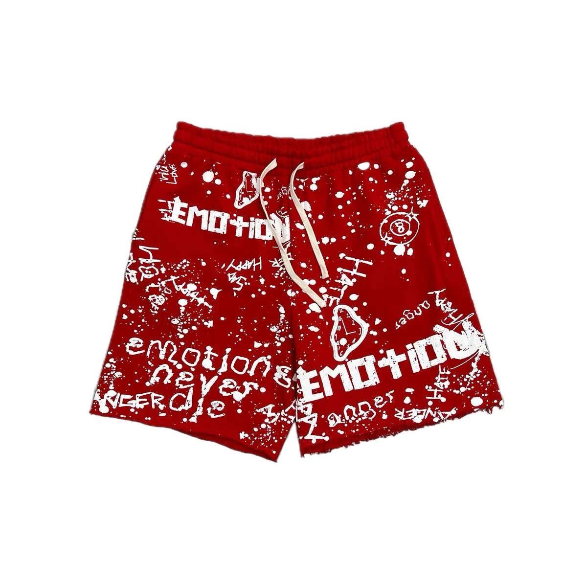 Red 'Graffiti' shorts