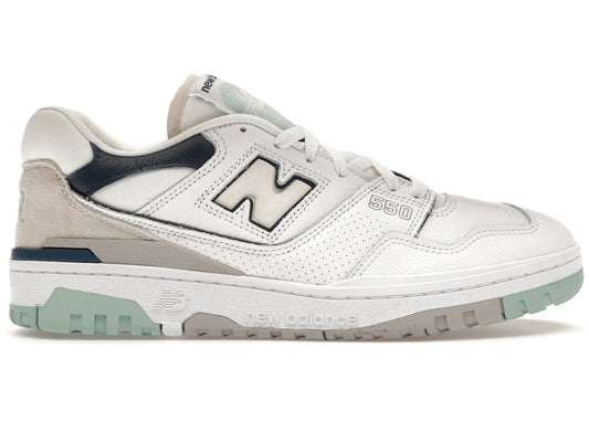 New Balance 550 White Winter Fog Navy