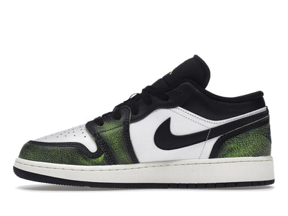 Jordan 1 Low Wear Away Electric Green (GS)